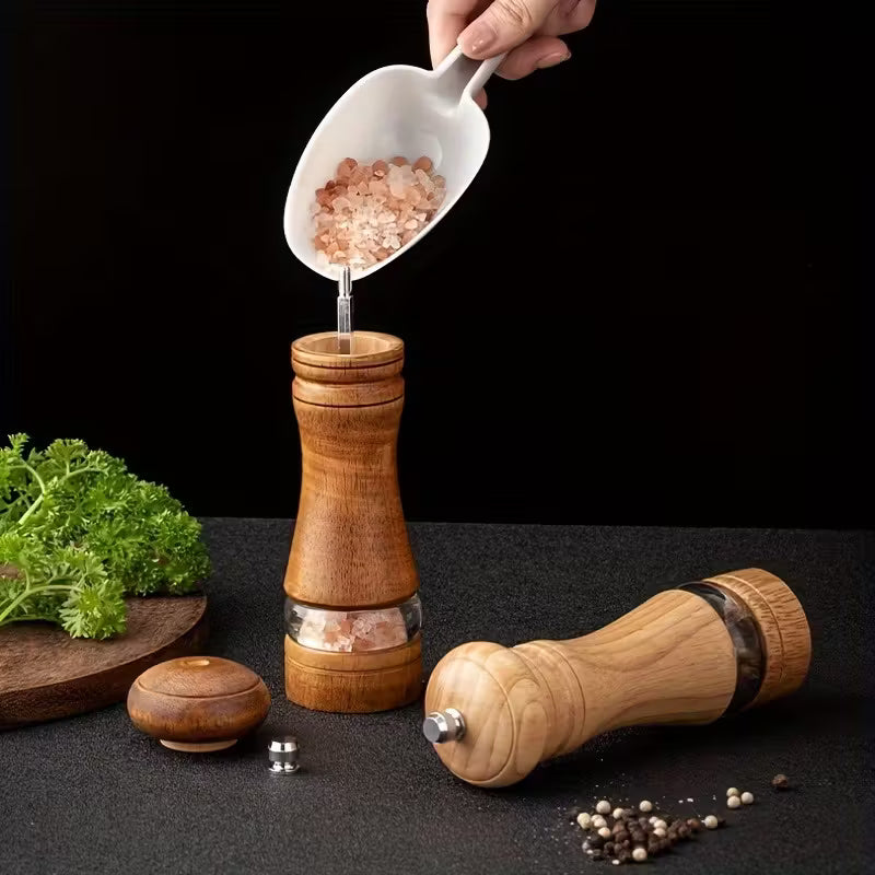 PREMIUM WOOD HAND PEPPER SALT GRINDER