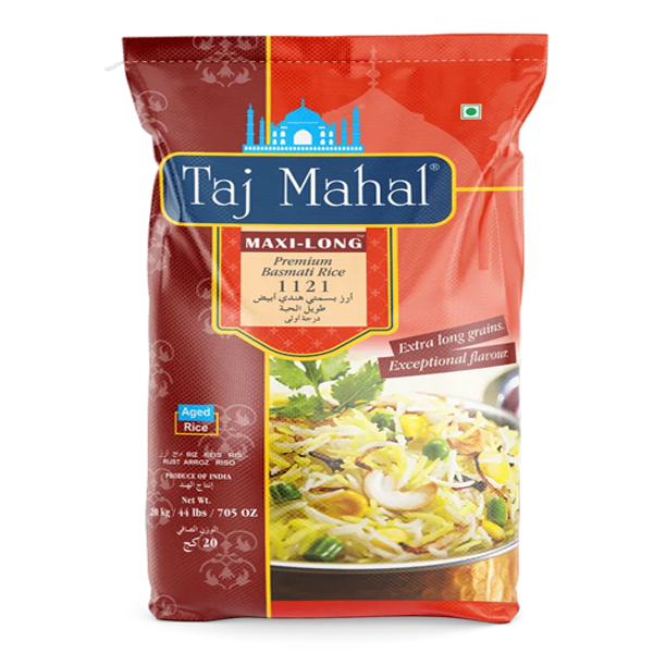 TAJ MAHAL MAXI-LONG 1121 BASMATI RICE-20KG