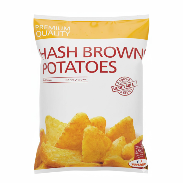 TOMEX FROZEN HASH BROWN POTATOES 2.5KG