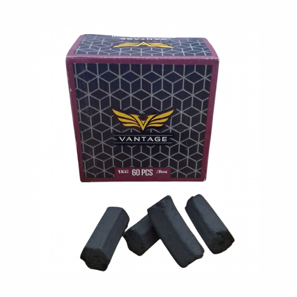 VANTAGE COCONUT SHELL CHARCOAL 60 PCS CUBE 1KG