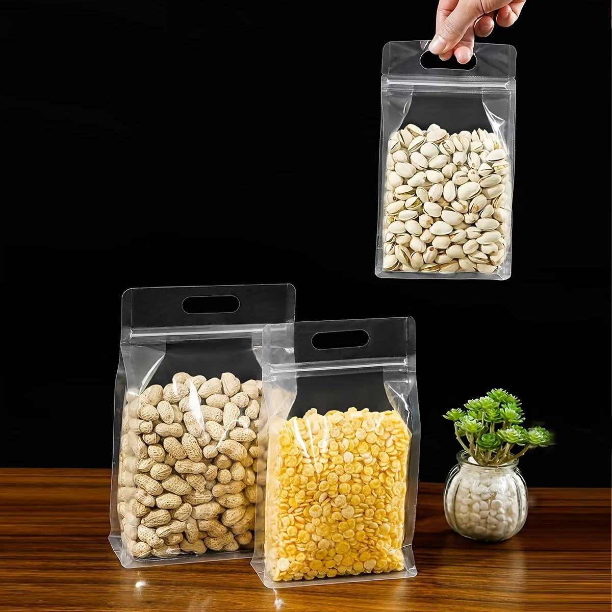 TRANSPARENT SEALED RECLOSABLE PACKAGING BAG 12X22CM-10PCS