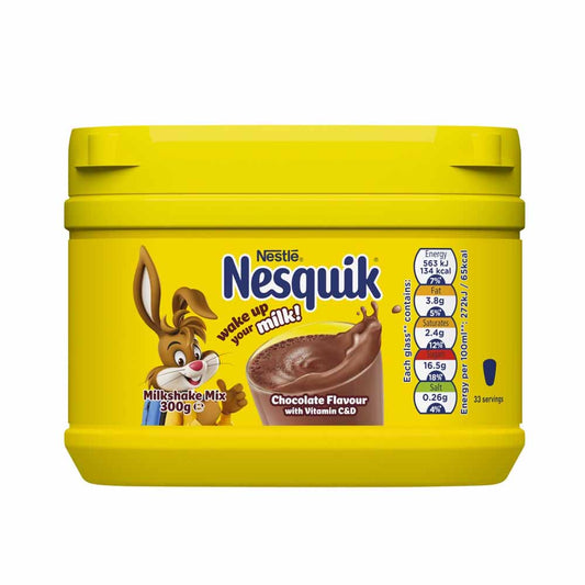 NESTLE NESQUIK CHOCOLATE FLAVOURED MILKSHAKE POWDER 300GM