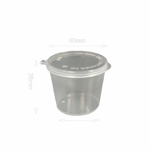 ROUND PLASTIC TRANSPARENT CONTAINER WITH LID PP