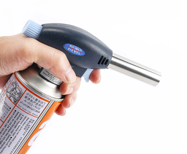 VINTAGE BUTANE GAS WITH FLAME GUN SET MG-375