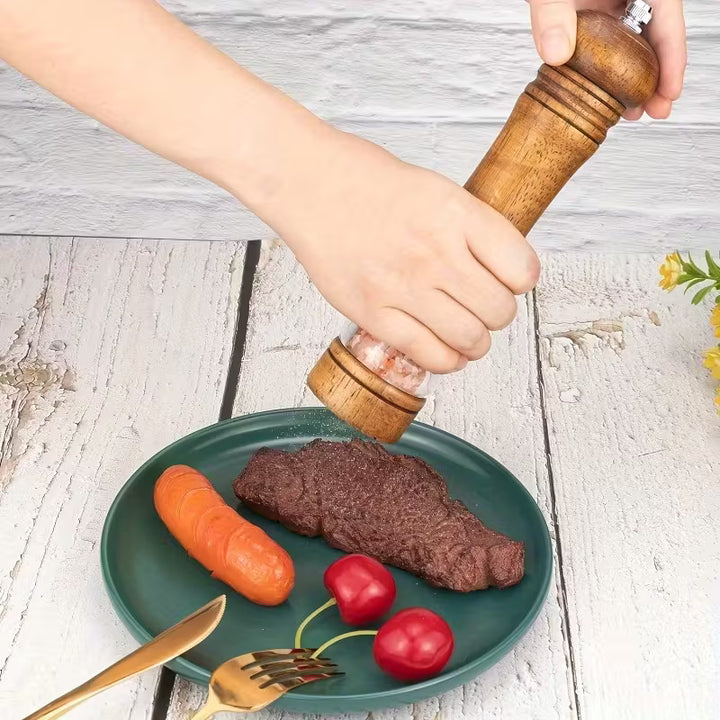 PREMIUM WOOD HAND PEPPER SALT GRINDER