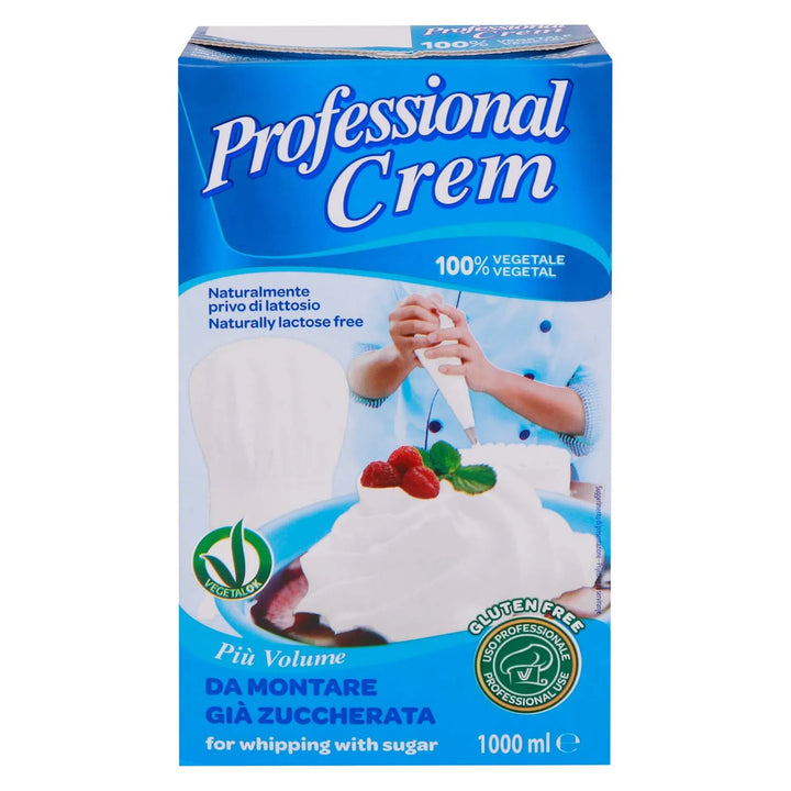PROFESSIONAL CREAM FOR WHIPPING WITH SUGAR GLUTEN FREE 1 LITRE