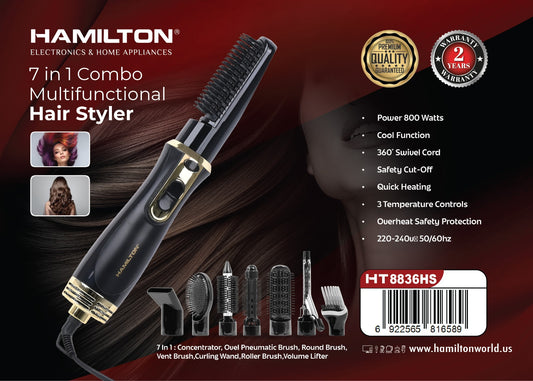 HAMILTON 7 IN 1 COMBO MULTI FUNCTIONAL HAIR STYLER