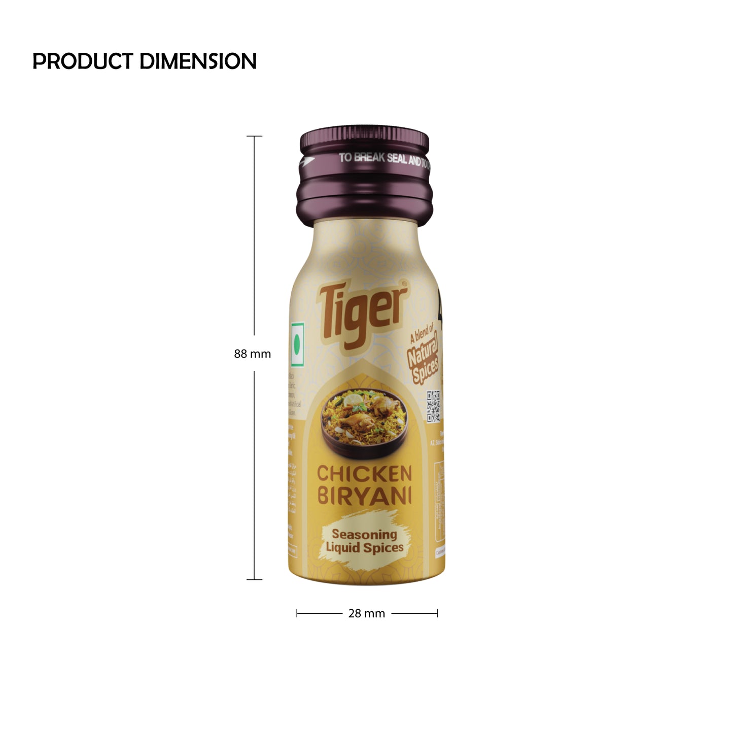 TIGER CHICKEN BIRYANI NATURAL CULINARY ESSENCE SEASONING SPICES - 18 ML
