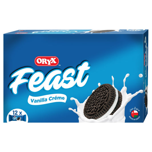 ORYX FEAST VANILLA CREAM BISCUIT  12*32GM