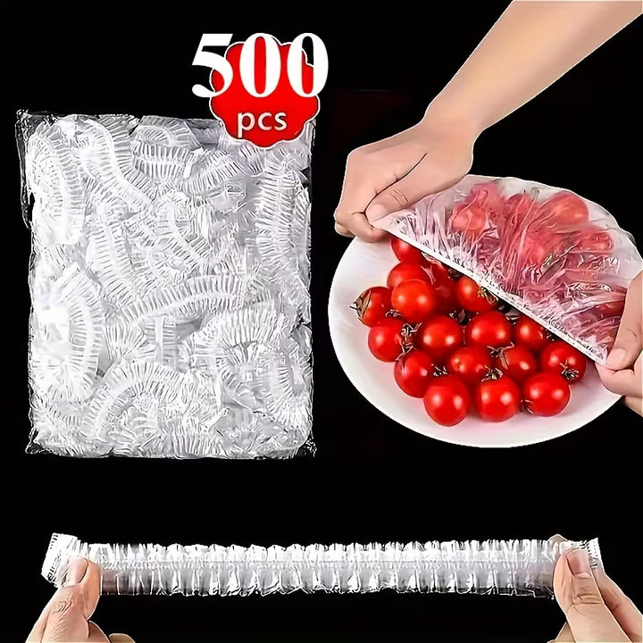 ELASTIC TRANSPARENT FOOD COVERS -500PCS