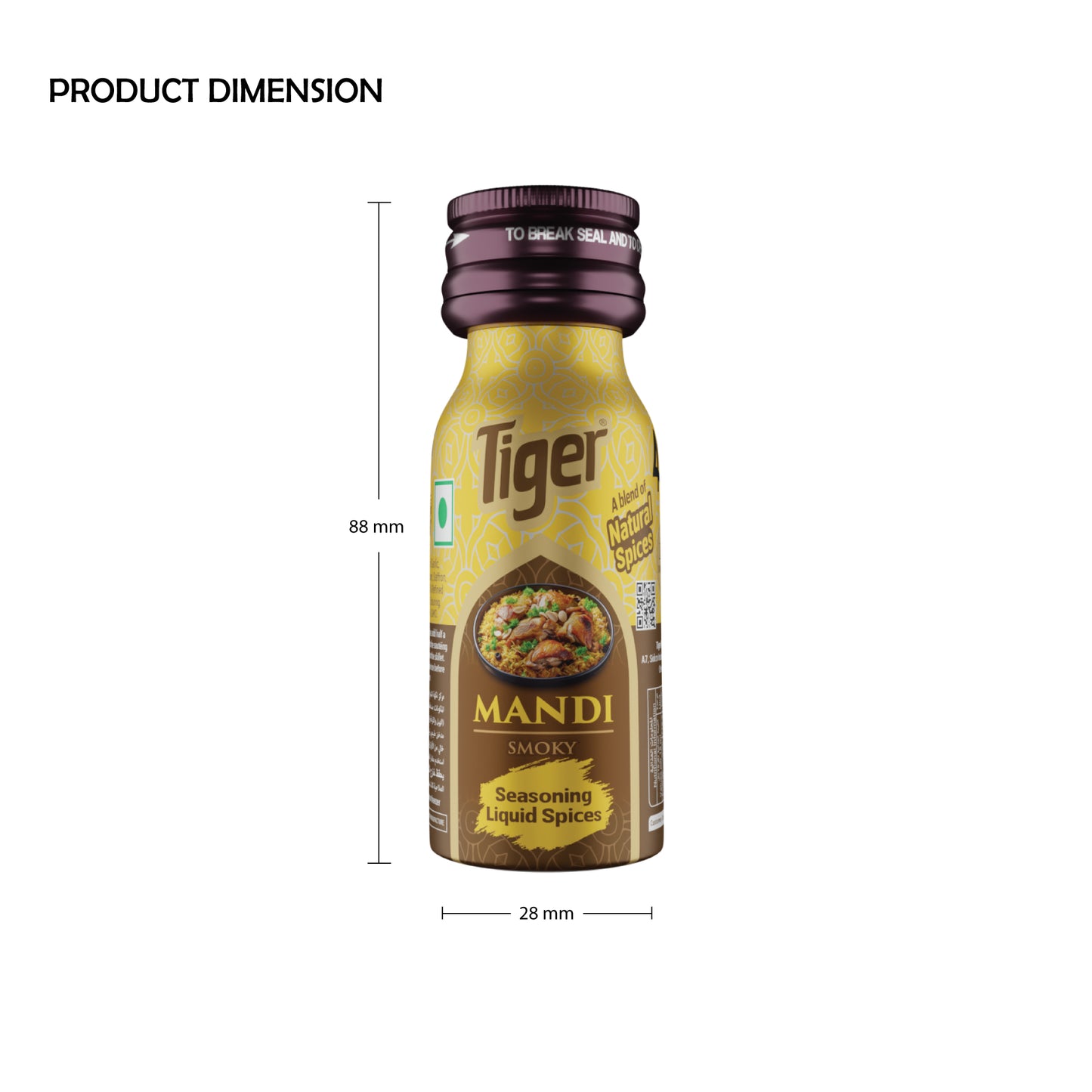 توابل وخلاصة "تايجر مندي" الطبيعية بنكهة التدخين - 18 مل