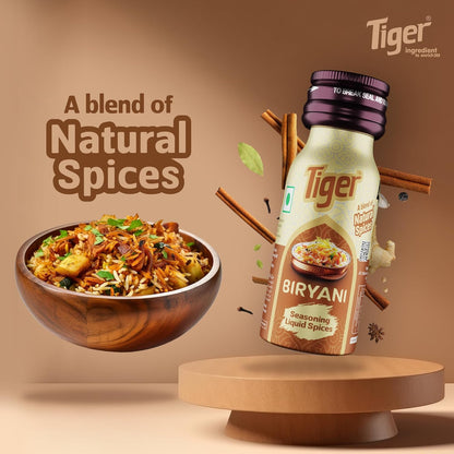 TIGER BIRYANI NATURAL CULINARY ESSENCE SEASONING SPICES - 18 ML