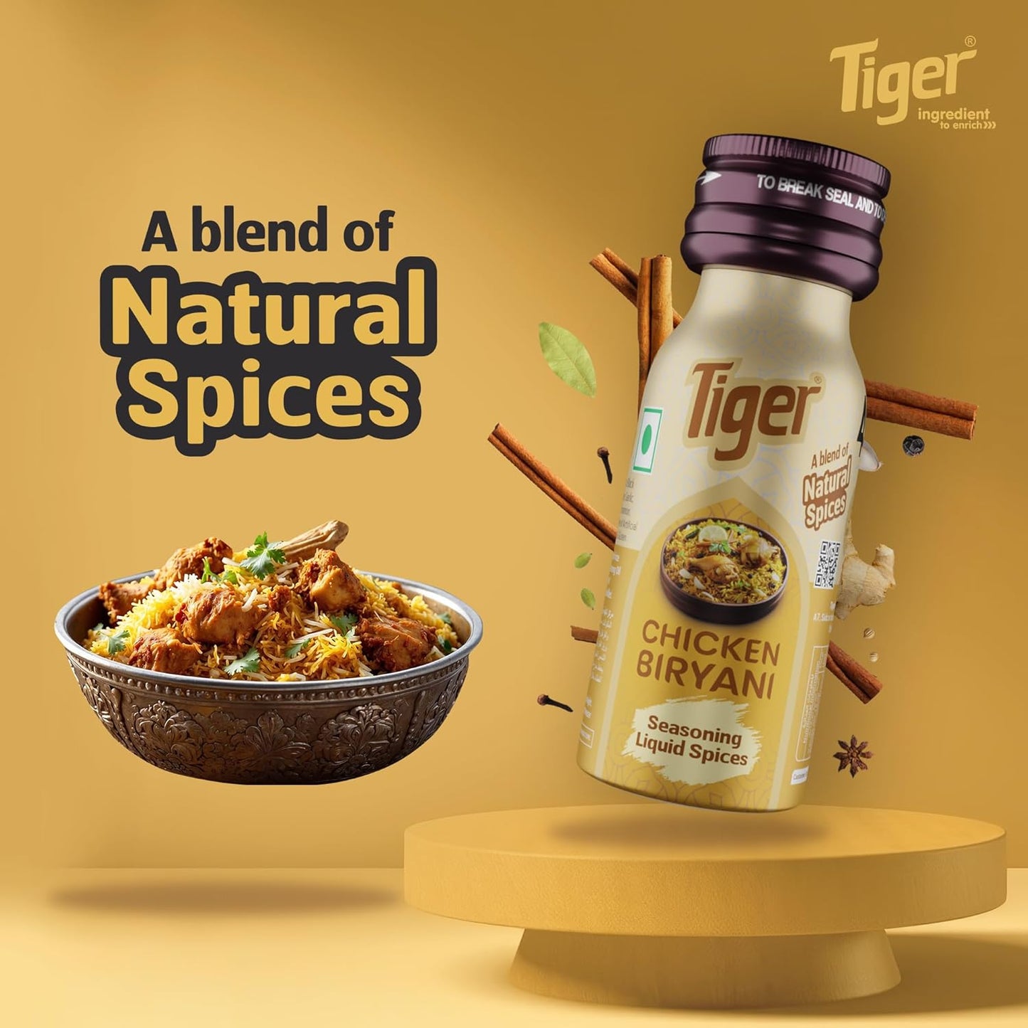 TIGER CHICKEN BIRYANI NATURAL CULINARY ESSENCE SEASONING SPICES - 18 ML