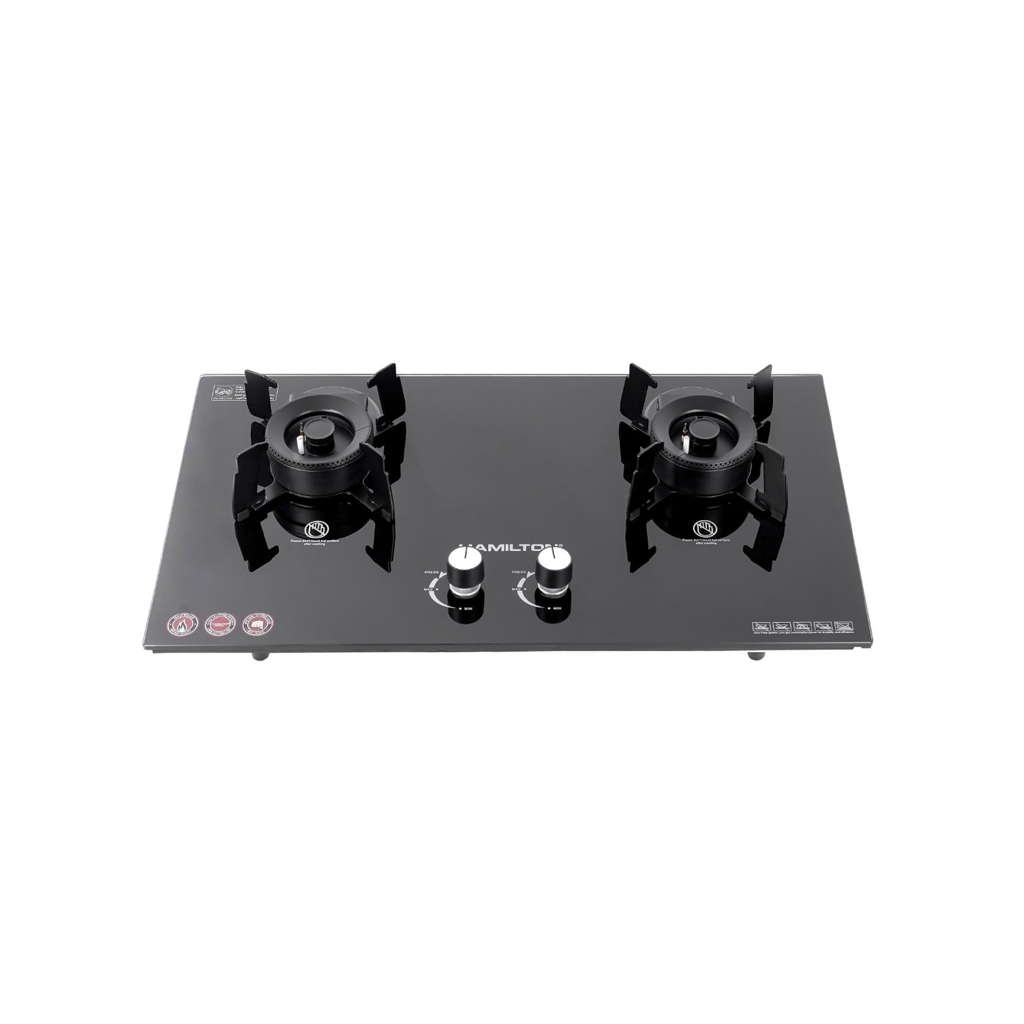 موقد غاز هاميلتون ذو شعلتين زجاجي FSD