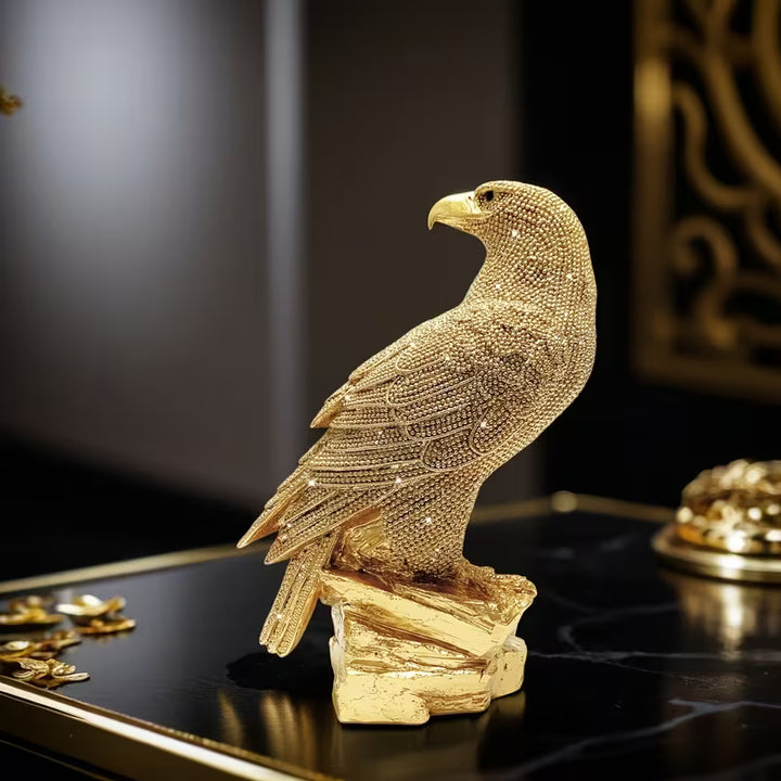 LUXURIOUS GOLDEN EAGLE RESIN STATUE