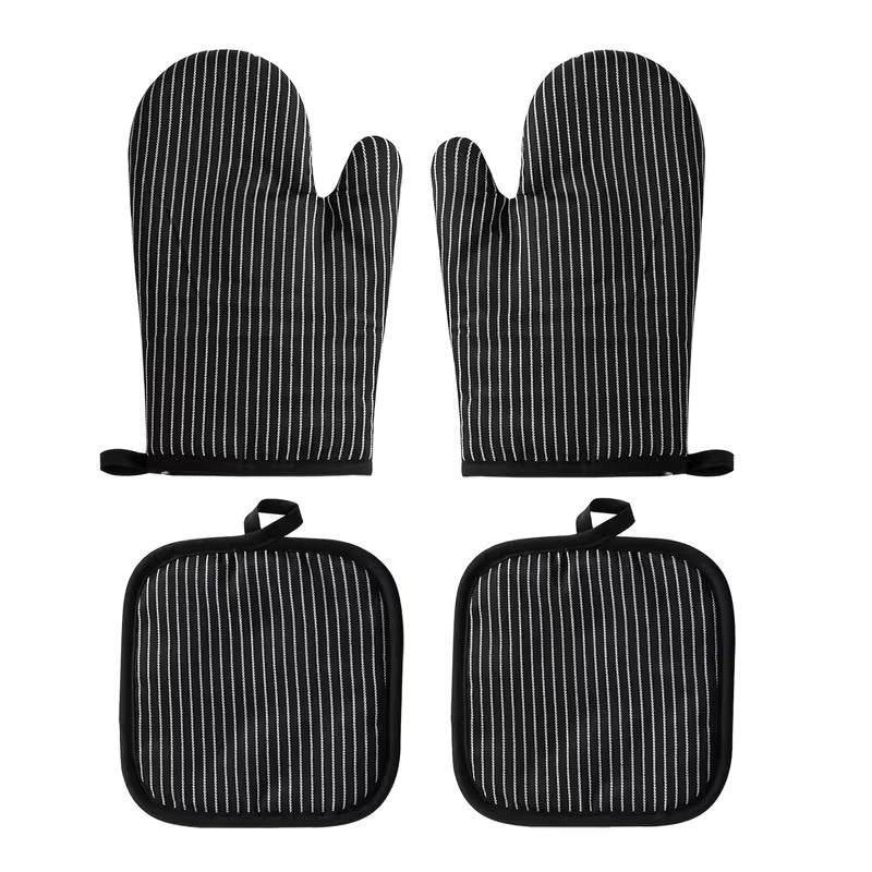 OVEN MITT AND POT HOLDER 4PCS SET
