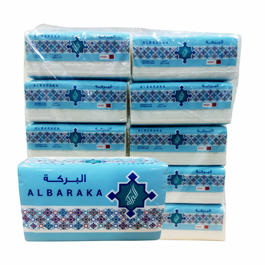 ALBARAKA WHITE FACIAL SOFT TISSUE NYLON PACK (200X2PLY)