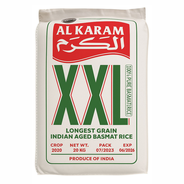 AL KARAM XXL INDIAN BASMATI RICE 20KG