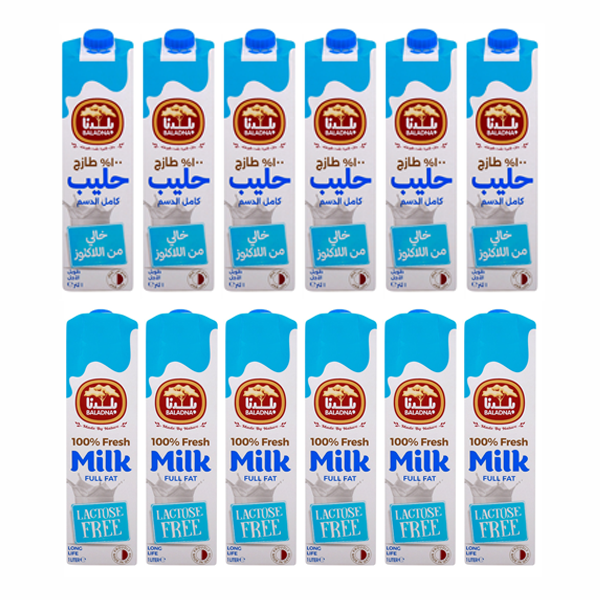 BALADNA LONG LIFE FULL FAT MILK LACTOSE FREE 1L