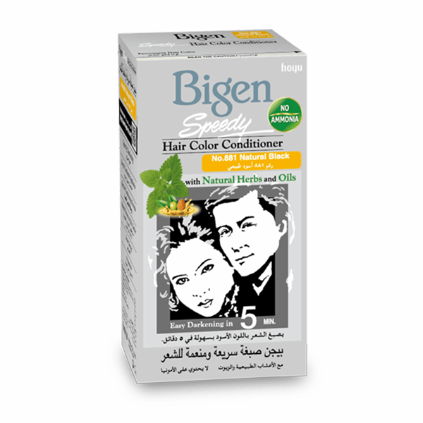 BIGEN HAIR COLOR CONDITIONER NO 881 NATURAL BLACK
