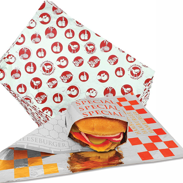 BURGER FOIL PRINTED PAPER 500PCS