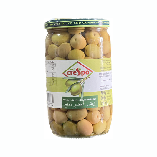 CRESPO WHOLE GREEN OLIVES 700GM