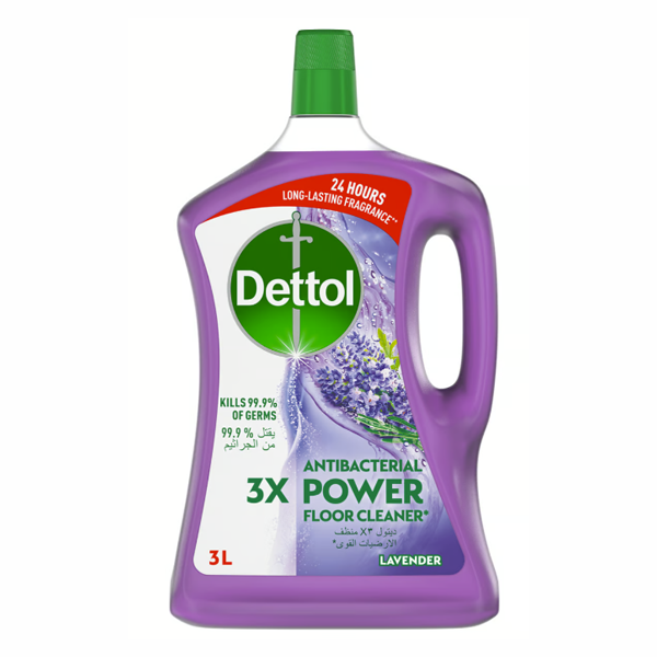 DETTOL LAVENDER ANTIBACTERIAL POWER FLOOR CLEANER 3L