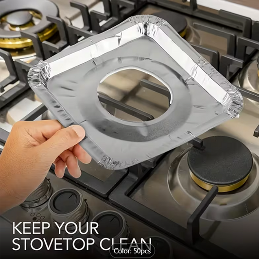 DISPOSABLE ALUMINUM GAS STOVE PROTECTION PAD 50PCS