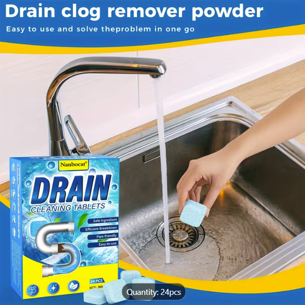 DRAIN CLOG REMOVER TABLETS 24pcs*15g