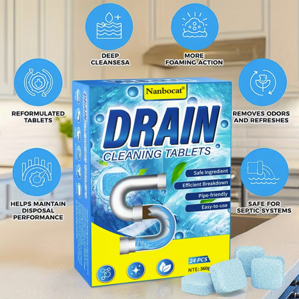 DRAIN CLOG REMOVER TABLETS 24pcs*15g