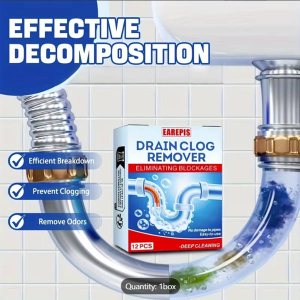 DRAIN CLOG REMOVER TABLETS 12PCS