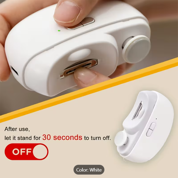 ELECTRIC NAIL CLIPPER WITH LED LIGHT