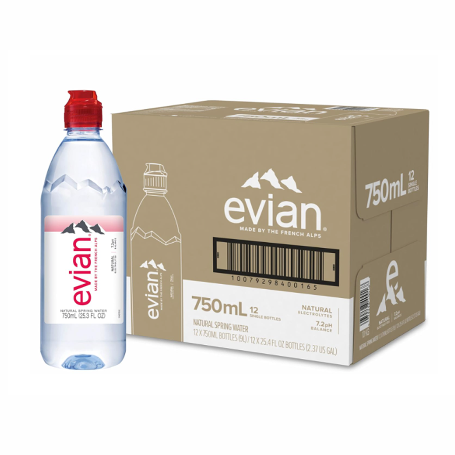 EVIAN WATER 750MLx12