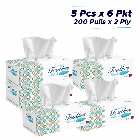 FEATHER TISSUE BOX 2PLY 200'S-30PCS/CTN