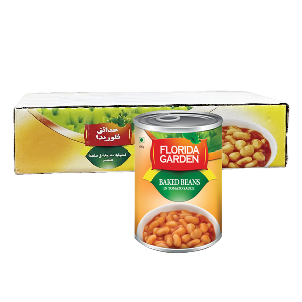 FLORIDA GARDEN-BAKED BEANS IN TOMATO SAUCE-400GM x 24