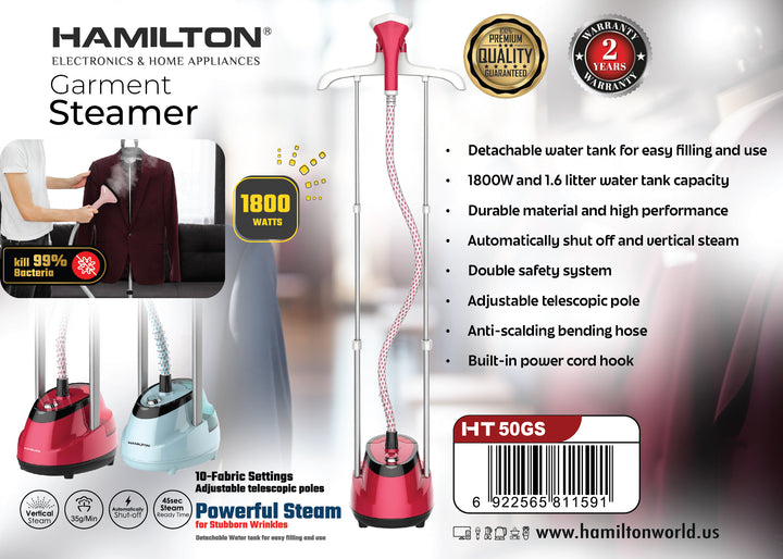 HAMILTON GARMENT STEAMER HT50GS