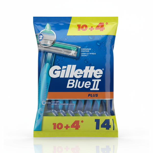 GILLETTE BLUE II PLUS 14PC POUCH