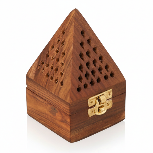 WOODEN INCENSE BURNER LARGE MG-13