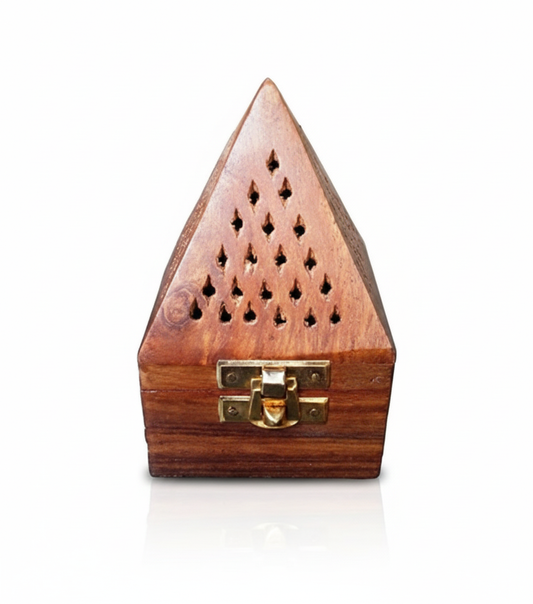 WOODEN INCENSE BURNER SMALL MG-12