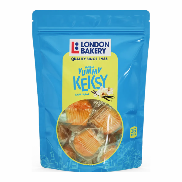 LONDON BAKERY VANILLE KEKSY 15PCS 450GM