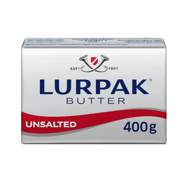 LURPAK BUTTER BLOCK UNSALTED 400G