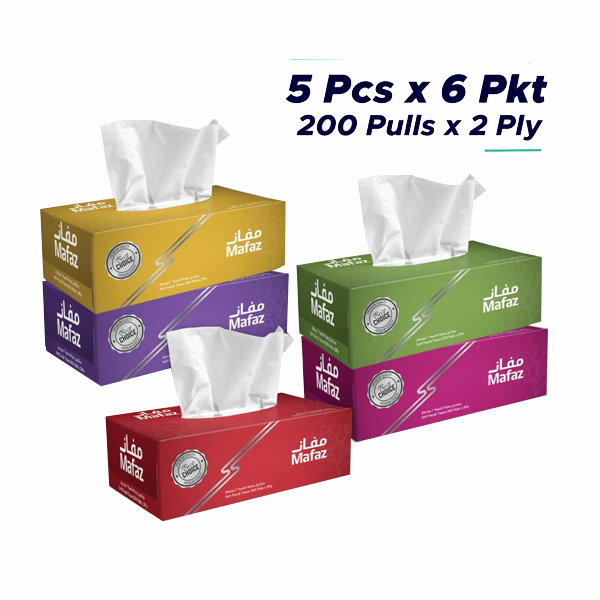 MAFAZ TISSUE BOX 2PLY 200'S-30PCS/CTN