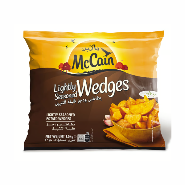 MCCAIN LIGHTLY SEASONED POTATO WEDGES 1.5KG