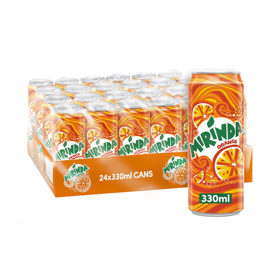 MIRINDA ORANGE SOFT DRINK CAN 330ML×24