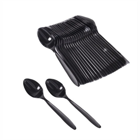 PLASTIC SPOON BLACK