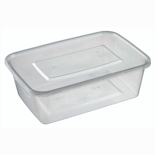 RECTANGULAR PLASTIC TRANSPARENT CONTAINER WITH LID PP