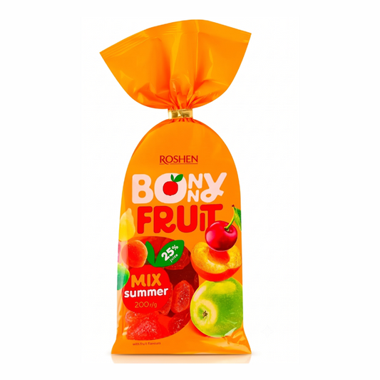 ROSHEN BONNY FRUIT MIX SUMMER WITH FRUIT FLAVOURED JELLY SWEETS 200GM