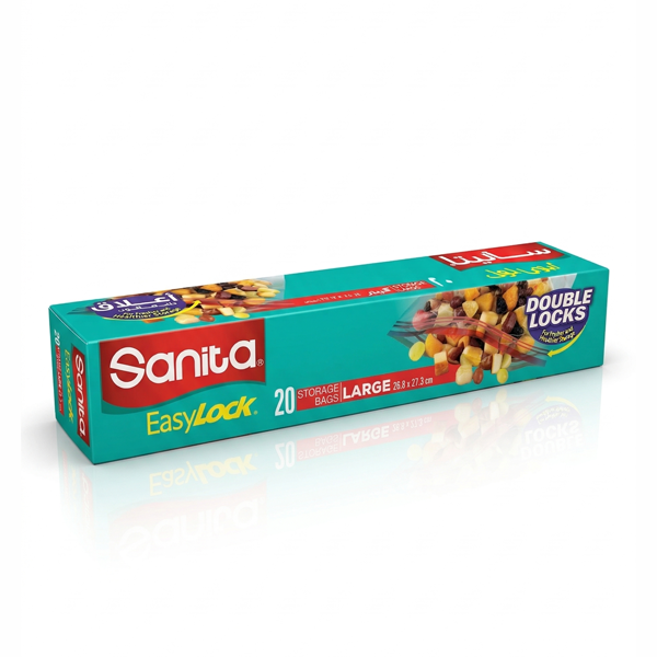 SANITA EASY LOCK STORAGE BAG LARGE 26.8×27.3cm,20'S