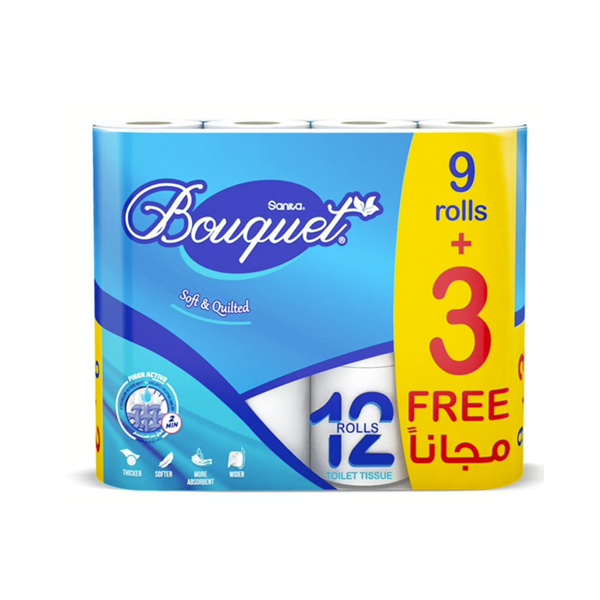 SANITA BOUQUET TOILET TISSUE 12 ROLLS