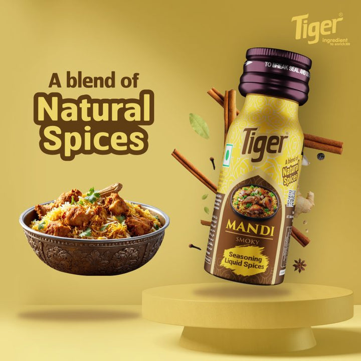 TIGER MANDI SMOKY NATURAL CULINARY ESSENCE SEASONING SPICES - 18 ML